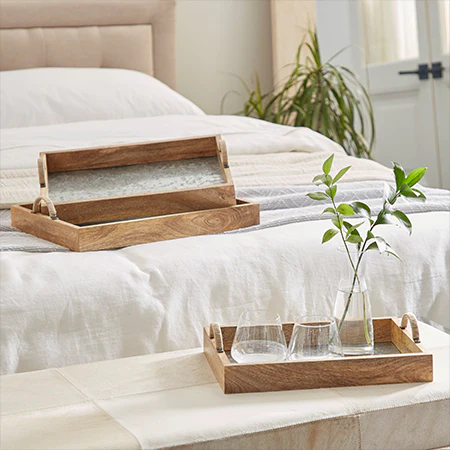 Galvanized Bottom Nesting Trays, Set of 3