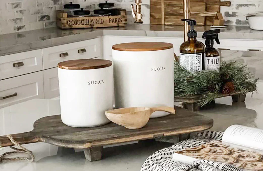 Large Footed Cutting Board Risers, Set of 2