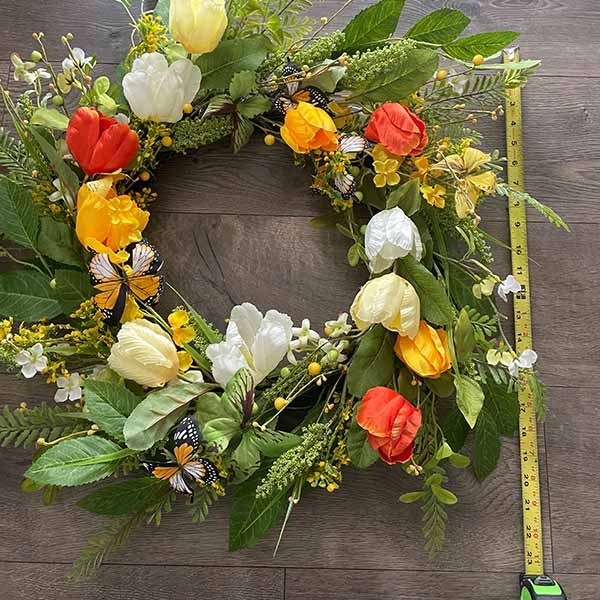 Premium Butterfly and Tulip Wreath