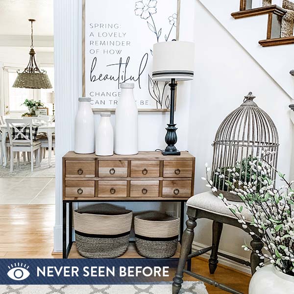 Wooden Apothecary Table with Drawers