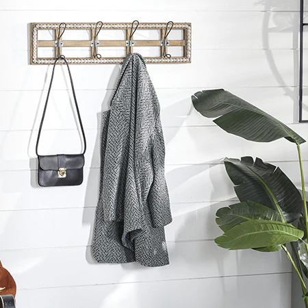Beaded Wood Wall Hook System