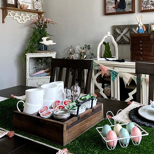 Wooden Caddy With 9 Cubbies