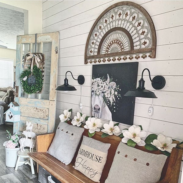 Wooden and Metal Rounded Arch Plaque