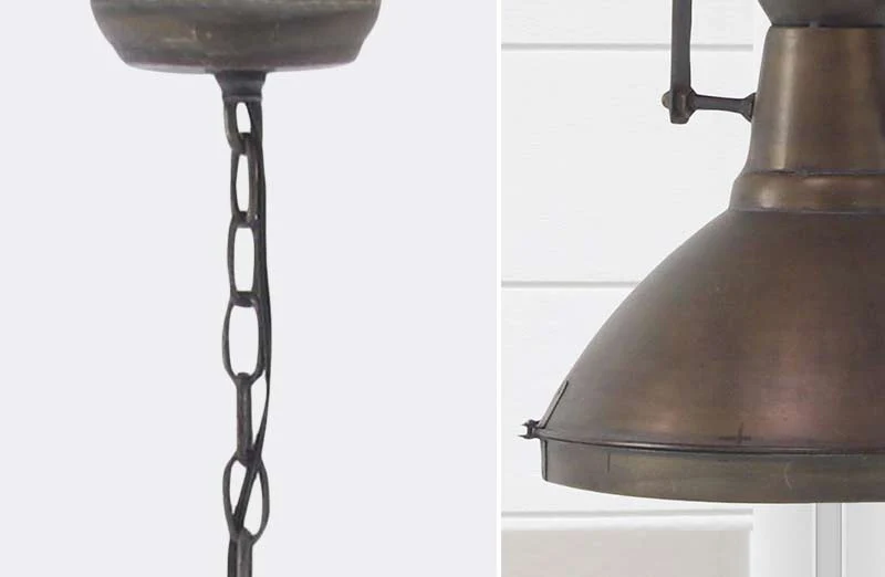 Industrial Brass Pendant Light