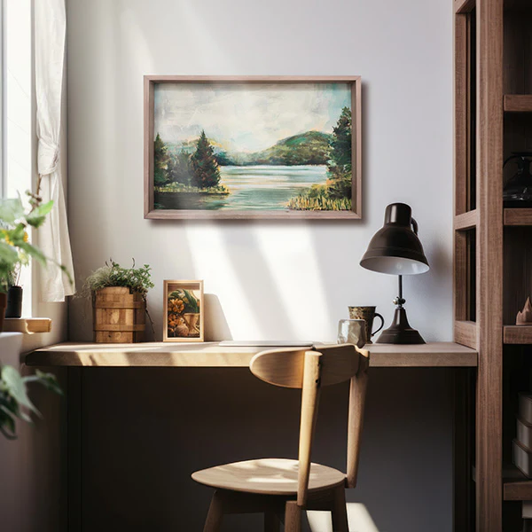 Wood Framed Landscape Wall Art