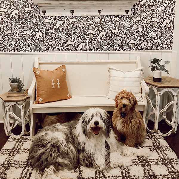 Distressed Wooden Scalloped Side Tables, Set of 2 - DES Exclusive