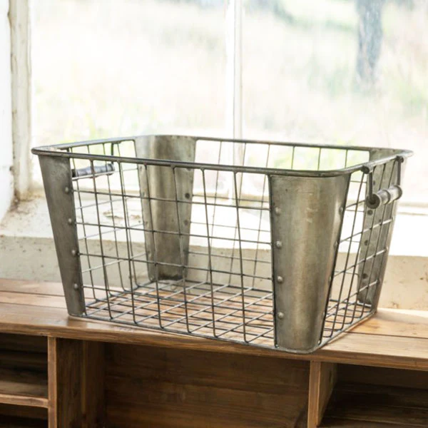 Metal Mail Basket With Handles