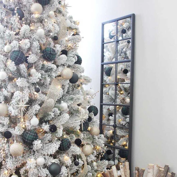 62 Inch Tall Industrial Window Pane Mirror