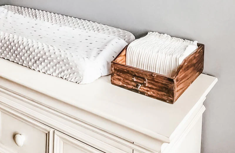 Recycled Wood Organizing Bin