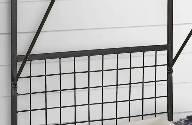 Industrial Wood & Metal Wall Organizer