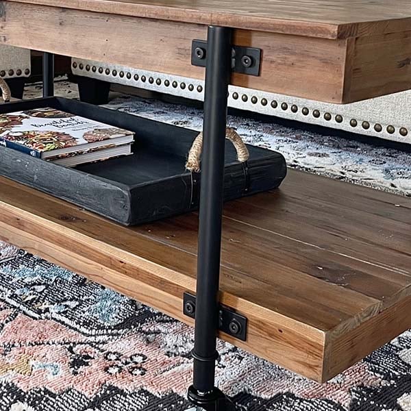 Rolling Coffee Table | Rustic Utilitarian