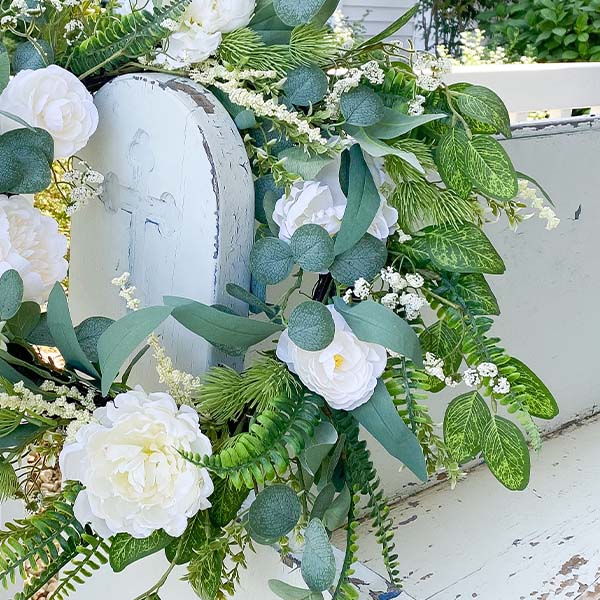 Premium Lush Eucalyptus and Peony Wreath