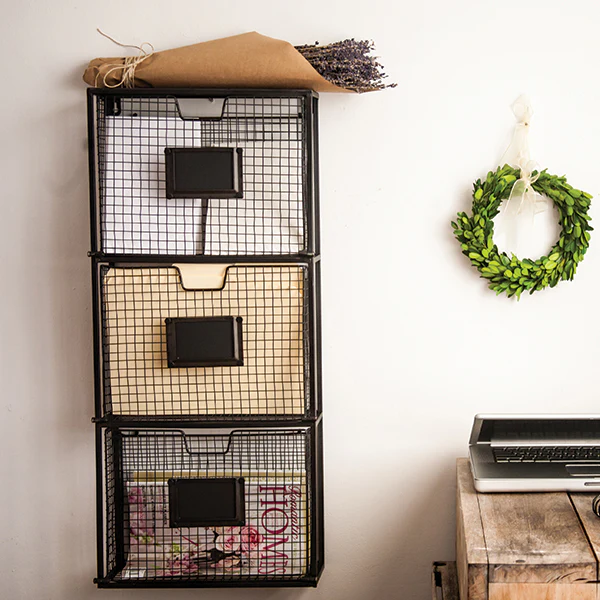 HUGE Hanging File Organizer w/ 3 Tilting Baskets