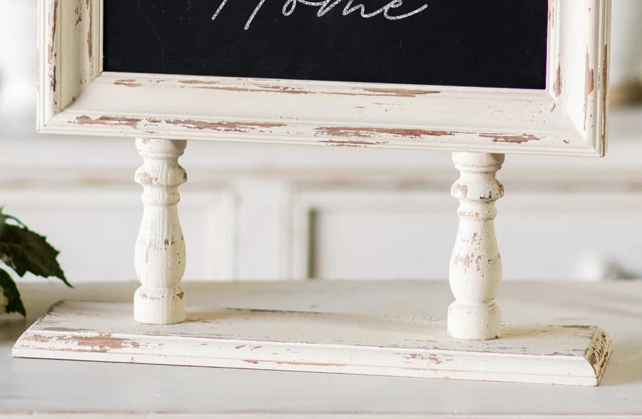 Chippy White Framed Standing Chalkboard