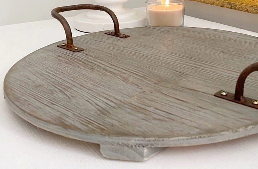 Wooden Footed Cellar Tray