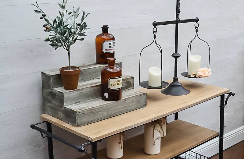 Factory Cart Console Table