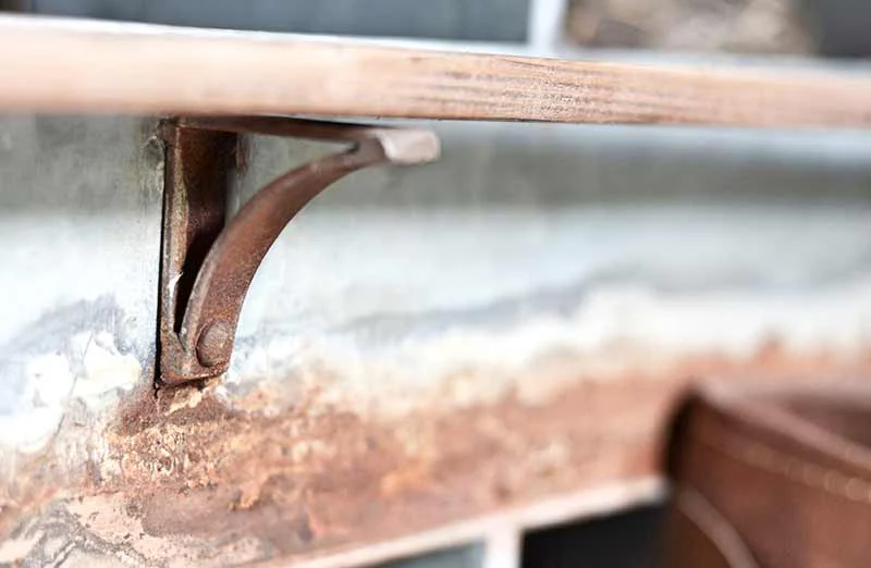 Aged Galvanized Metal Wall Cubby