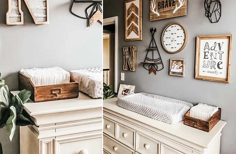 Recycled Wood Organizing Bin