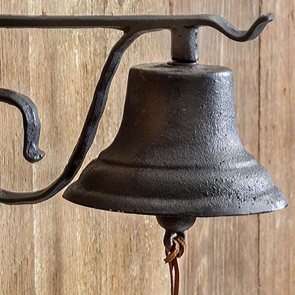 Cast Iron Dinner Bell with Bracket