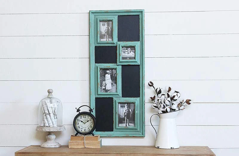 HUGE Antique Chalkboard Photo Collage