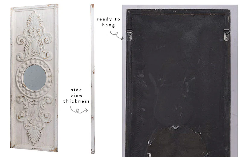 HUGE Ornate Wall Panel Mirror  Set of 2