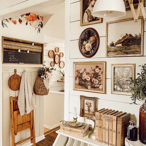 Wooden Framed Chalkboard Perpetual Calendar