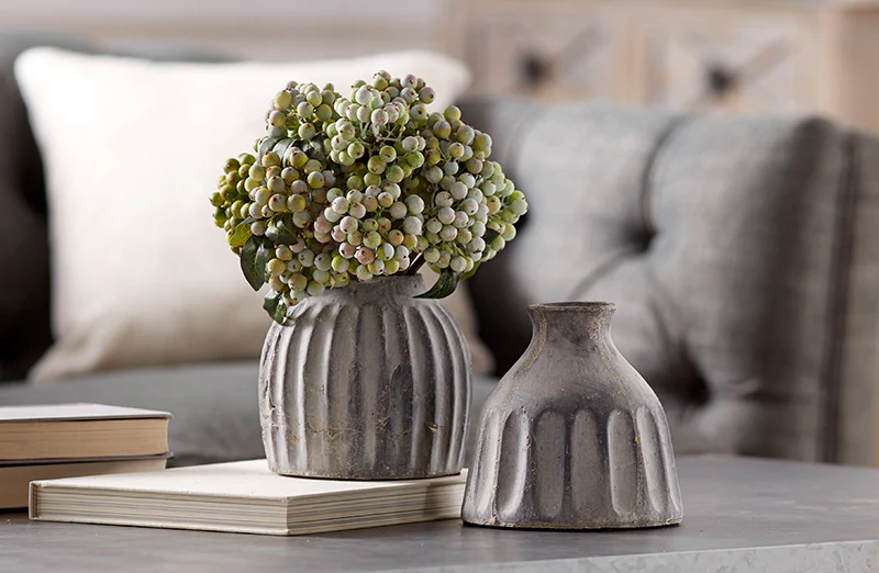 Natural Ceramic Vases Set of 2