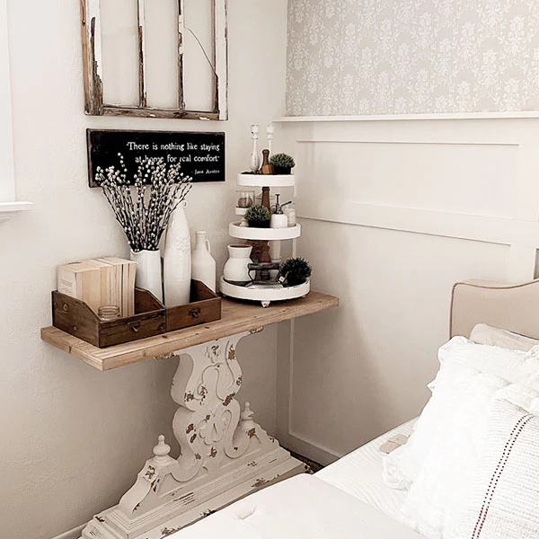 Distressed Carved Corbel Table