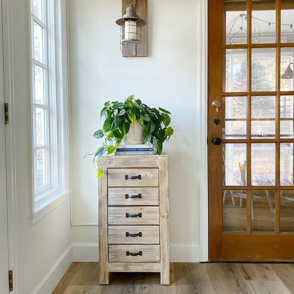 Distressed Wooden Farmhouse Chest of Drawers