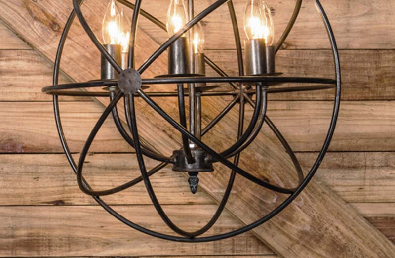 Metal Sphere Chandelier