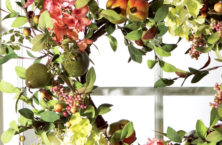 Hydrangea, Pear and Berry Wreath