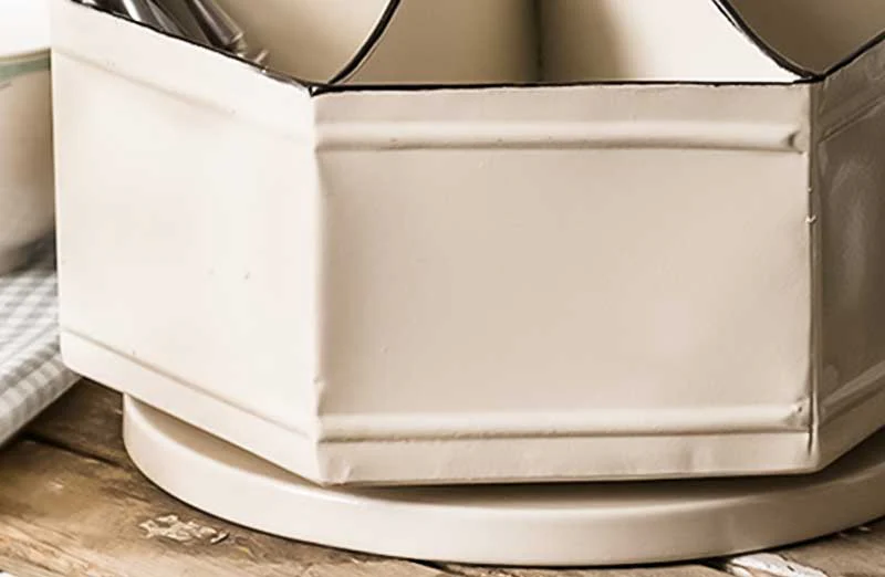 Enamel Spinning Desktop Organizer