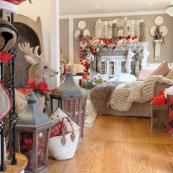 Wood and Galvanized Metal Lanterns, Set of 3