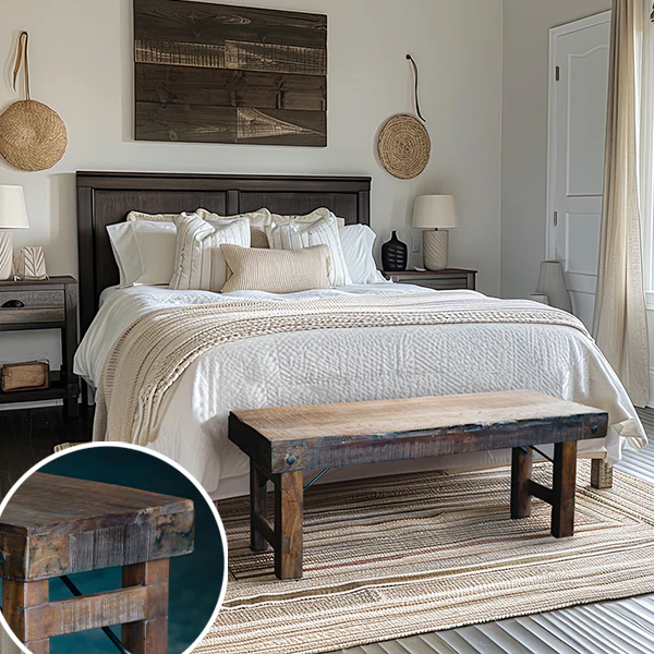 Reclaimed Wood Folding Bench