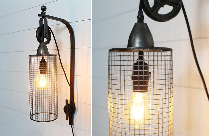 Industrial Caged Wall Sconce