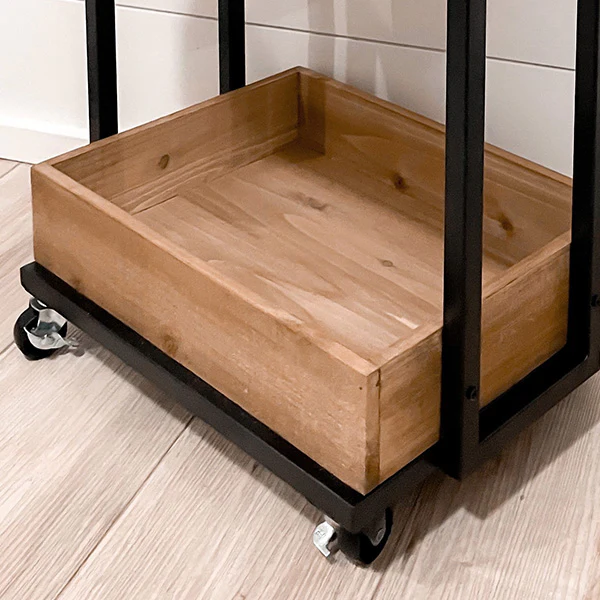 Three Tiered Rolling Farmer's Market Cart