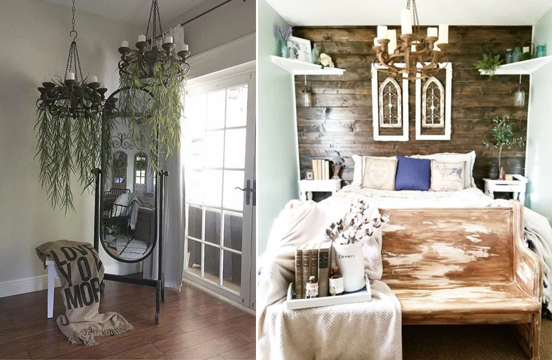 *HUUUGE* Rusty Candle Chandelier