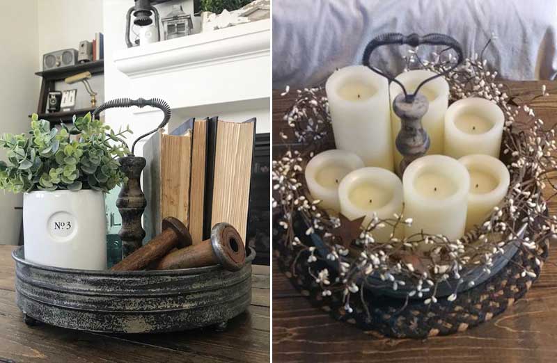 Galvanized Tray With Handle