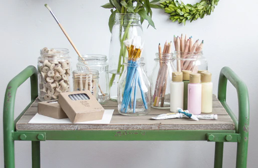 Distressed Wood and Metal Rolling Cart