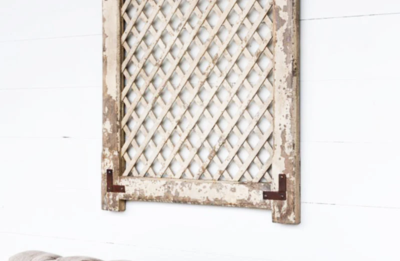 HUGE Distressed Chippy Lattice Wall Panel