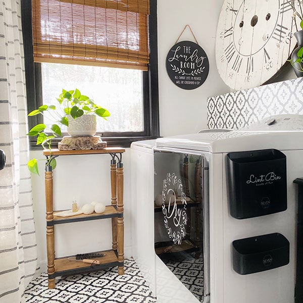 Metal and Wood Spindle Three-Tier Floor Shelf