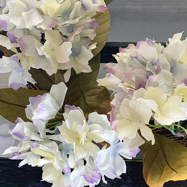 Premium Lush Faux Hydrangea Wreath