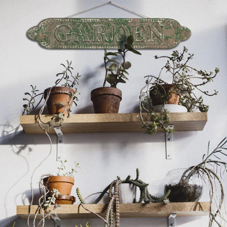 Distressed Green Garden Plaque