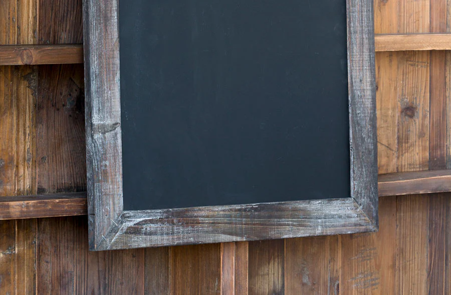 Double-Sided Hanging Wooden Framed Blackboard, Set of 2