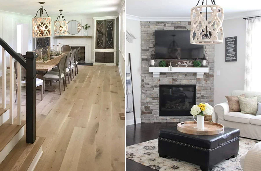 Whitewashed Wood Jolette Chandelier