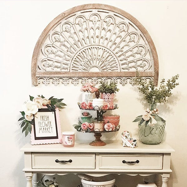 Wooden and Metal Rounded Arch Plaque