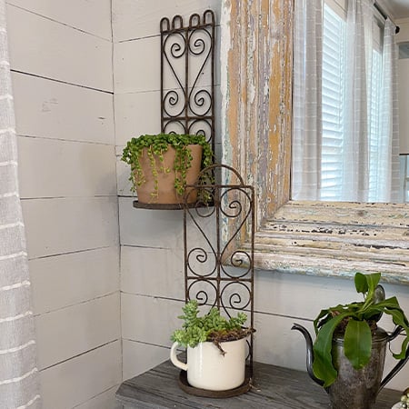 FOUND Rusted Iron Wall Sconces, Set of 2