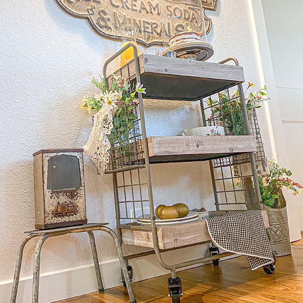 Wood Bar Cart | Functional Farmhouse