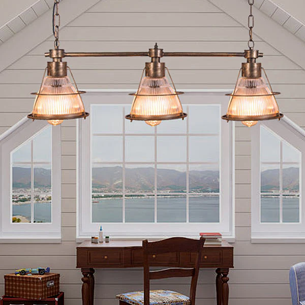 Rustic Hanging Bar Lamp Chandelier