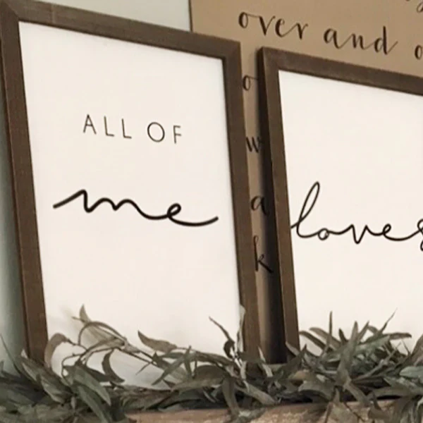 All of Me Loves All of You Framed Wall Art Set
